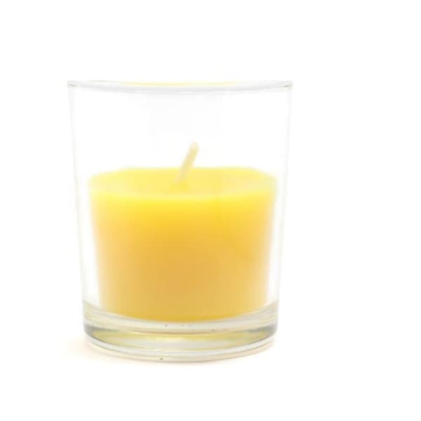 Zest Candle CVC-021 Yellow Citronella Round Glass Votive Candles -12pc-Box CVC-021 - main